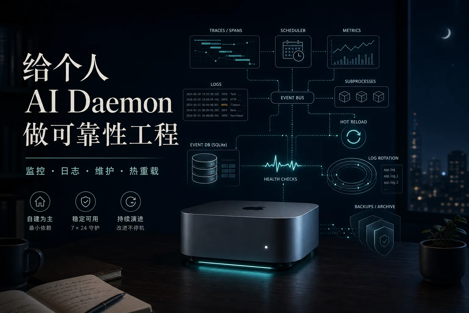 给个人 AI Daemon 做可靠性工程 · 封面